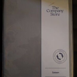 The Company Store Queen Deep Pocket Fitted Sheet Platinum - Satin Cotton